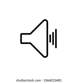 sound sign icon. Element of simple icon for websites, web design, mobile app, info graphics. Thick line icon for website design and development, app development on white background