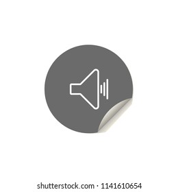 sound sign icon. Element of web icons for mobile concept and web apps. Sticker style sound sign icon can be used for web and mobile apps