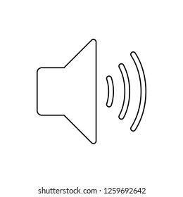 sound sign icon. Element of web for mobile concept and web apps icon. Thin line icon for website design and development, app development