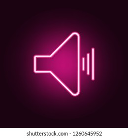sound sign icon. Elements of web in neon style icons. Simple icon for websites, web design, mobile app, info graphics