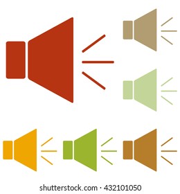 Sound sign illustration with mute mark