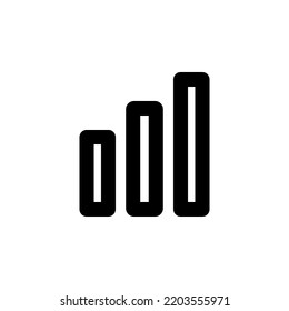 Sound signal level, line web or mobile interface vector icon