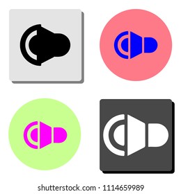 Sound. simple flat vector icon illustration on four different color backgrounds