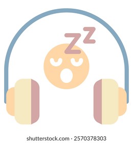 Sound sleep Wellness Mental Health icon illustration
