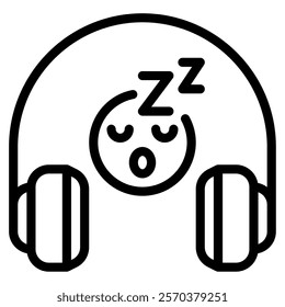 Sound sleep Wellness Mental Health icon illustration