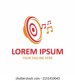 Sound speaker abstract vector logo