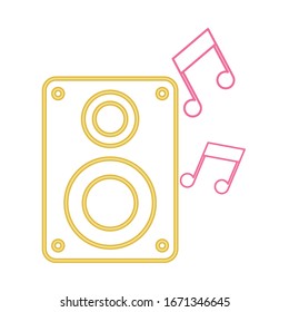 sound speaker audio device icon vector illustration design