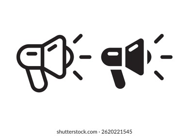 Sound speaker button icons in pixel vector flat black and white style