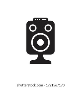 Sound speaker icon design isolated on white background