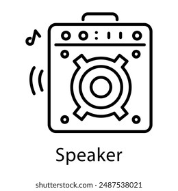 A sound speaker icon designed in line style 