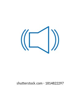 Icono de altavoz de sonido ilustración de diseño plano eps 10