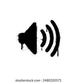 sound or speaker icon in graffiti art style