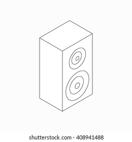 Sound speaker icon, isometric 3d style