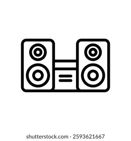 sound speaker icon line vector design in trendy style