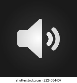 Sound, Speaker Icon on Vector Black Background
