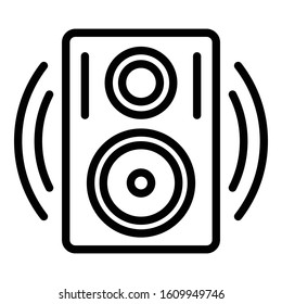 Sound speaker icon. Outline sound speaker vector icon for web design isolated on white background