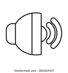 sound speaker icon over white background, line style, vector illustration