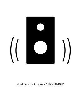 Sound speaker icon vector, audio music sign. Isolated on white background. Trendy Flat Style for graphic design, logos, websites, social media, UI, mobile apps. Vector illustration.