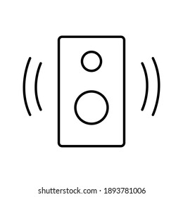 Vector de icono de altavoz de sonido, señal de música de audio. Aislado sobre fondo blanco. Estilo plano de moda para diseño gráfico, logotipos, sitios web, medios sociales, interfaz de usuario, aplicaciones móviles. Ilustración vectorial.
