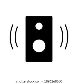 Sound speaker icon vector, audio music sign. Isolated on white background. Trendy Flat Style for graphic design, logos, websites, social media, UI, mobile apps. Vector illustration.