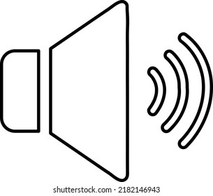 Sound speaker icon vector isolated on white background.eps
