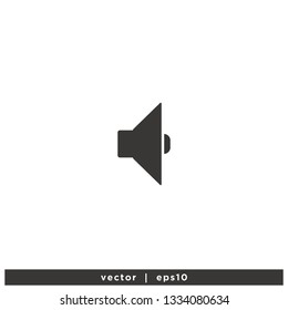 Sound speaker icon vector logo template