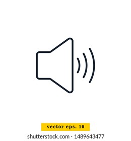Sound Speaker Icon Vector Logo Design Template
