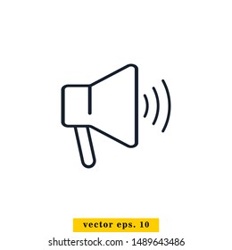 Sound Speaker Icon Vector Logo Design Template