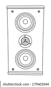Sound Speaker on white background, vector illustration