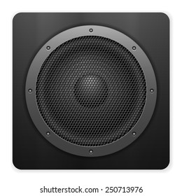 Sound speaker on a white background.