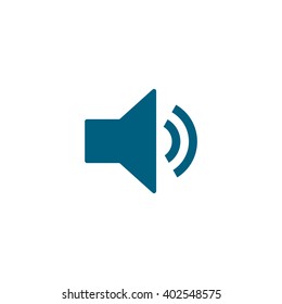 Sound speaker. Vector icon blue
