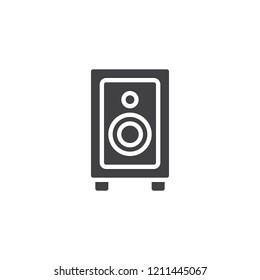 Sound speaker vector icon. filled flat sign for mobile concept and web design. Audio speaker system simple solid icon. Symbol, logo illustration. Pixel perfect vector graphics