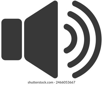 Sound speaker vector icon isolated on white background.