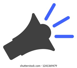Sound speaker vector icon symbol. Flat pictogram is isolated on a white background. Sound speaker pictogram designed with simple style.