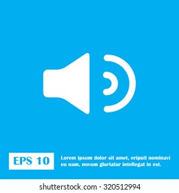 Sound, Speaker Volume icon. blue icon.