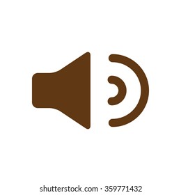 Sound, Speaker Volume icon. brown  icon.