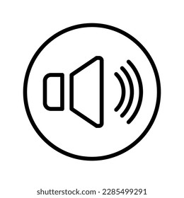 Sound Speaker Volume Icon, Symbol, Sign, Black and White For Website, Mobile Apps, and Other Design Elements