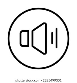 Sound Speaker Volume Icon, Symbol, Sign, Black and White For Website, Mobile Apps, and Other Design Elements