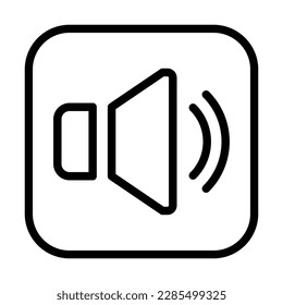 Sound Speaker Volume Icon, Symbol, Sign, Black and White For Website, Mobile Apps, and Other Design Elements