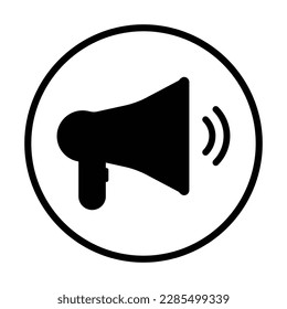 Sound Speaker Volume Icon, Symbol, Sign, Black and White For Website, Mobile Apps, and Other Design Elements