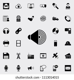 sound from speakers icon. Detailed set of minimalistic icons. Premium graphic design. One of the collection icons for websites, web design, mobile app on colored background