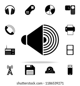 sound from speakers icon. Media icons universal set for web and mobile