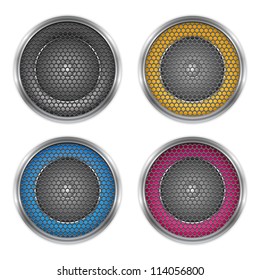 Sound speakers set, vector eps10 illustration