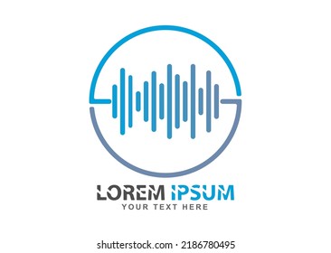 Sound spectrum. template, logo, brand, label or sticker. Vector for websites, applications and creative ideas. Flat style