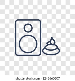 Sound stimulation icon. Trendy linear Sound stimulation logo concept on transparent background from sauna collection