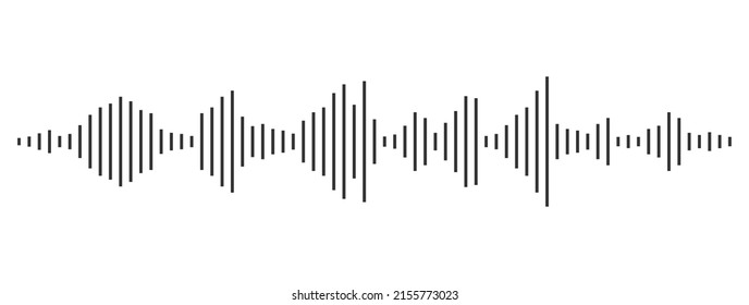 Sound studio audio wave display. Vector sound editing waveform equalizer lines.