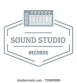 Sound studio logo. Simple illustration of sound studio vector logo for web