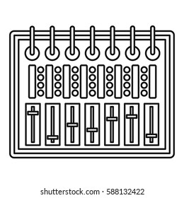 Sound studio record equipment icon. Outline illustration of sound studio record equipment vector icon for web