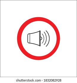 Icono del vector del logotipo del símbolo de sonido