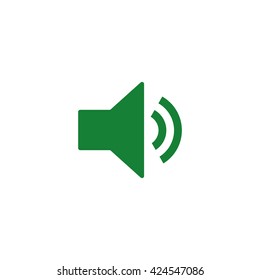 Sound symbol. Vector icon green